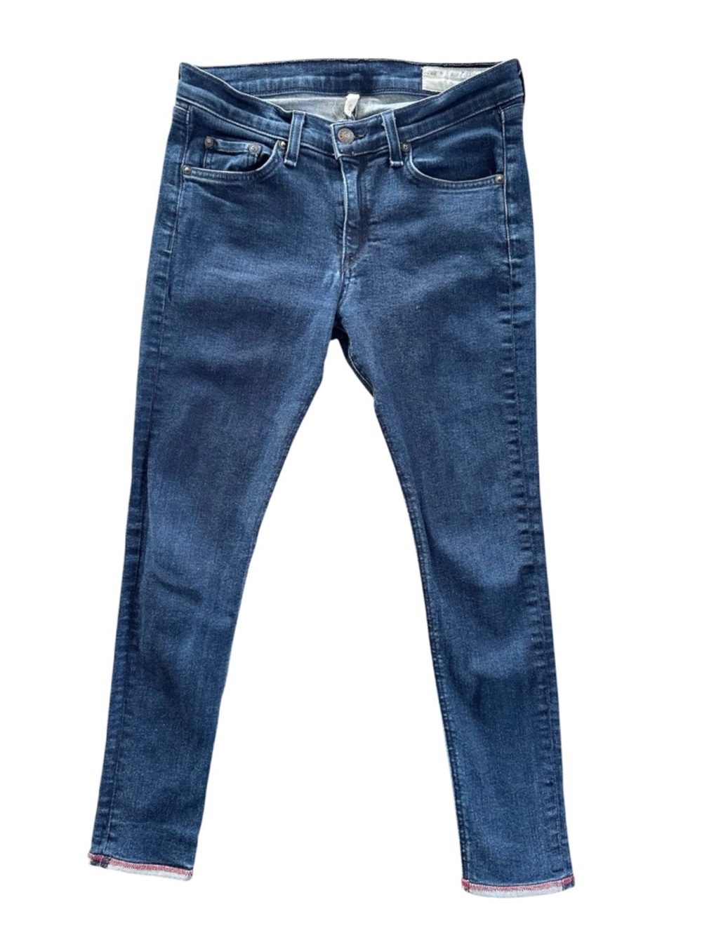 Rag & Bone Womens Blue Dark Wash Capri Denim Skinny Jean W1525K520 Size 28
